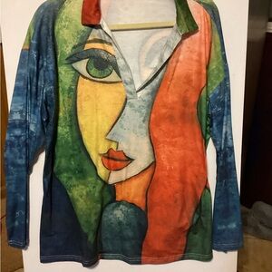 Colorful Abstract Art Blouse